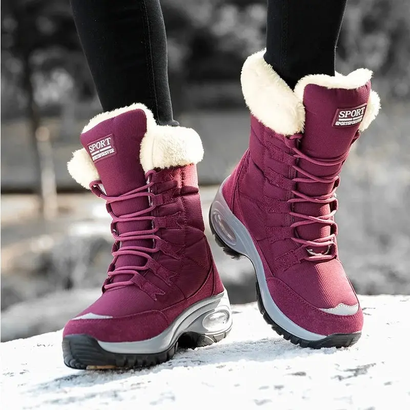 Mid-Calf Waterproof Snow Boots for Women – Cozy & Stylish - Image 3