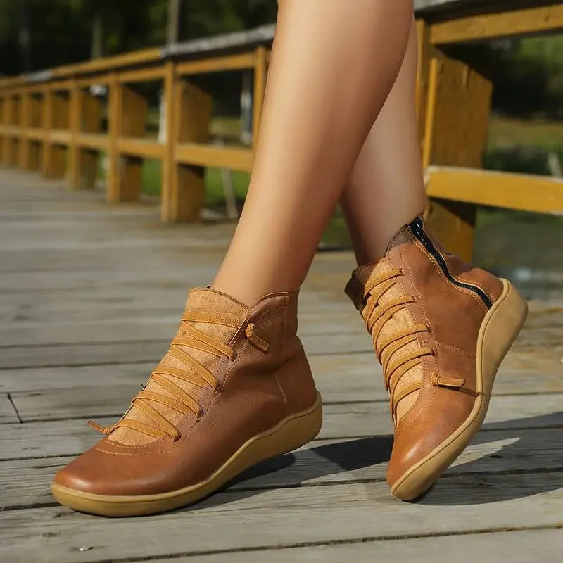 Minimalist Lace-Up Ankle Boots for Women – Stylish & Versatile - Image 9