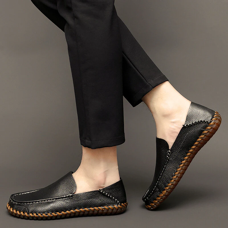 Moc Toe Braided Trim Loafers for Men – Classic Casual Comfort - Image 5