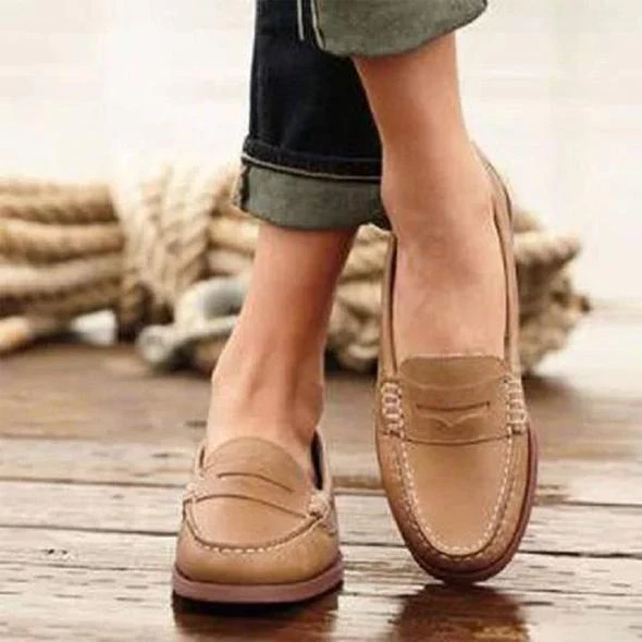 Moc Toe Slip-On Loafers for Women – Effortless Style & Comfort - Image 3