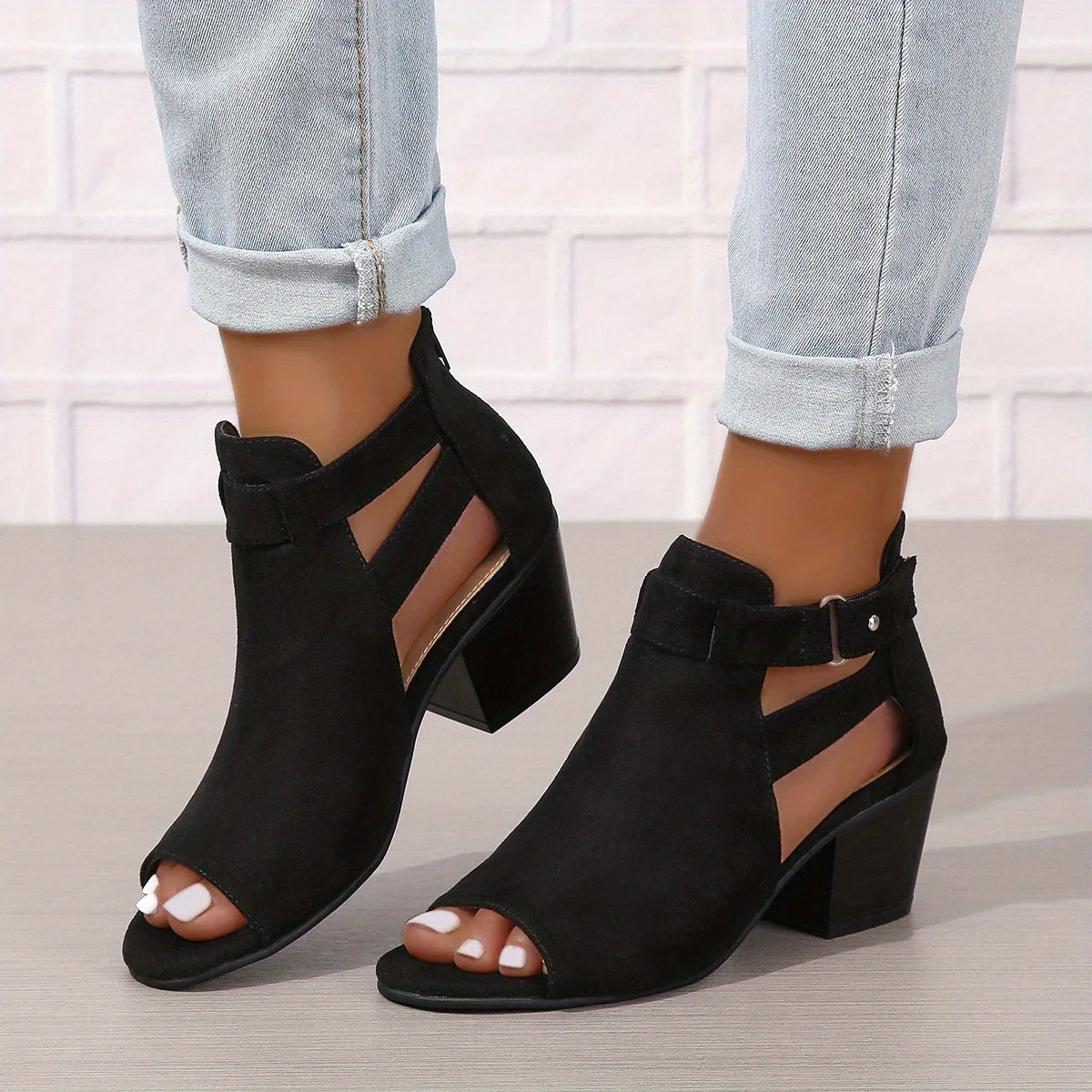 Open Toe Block Heel Sandals for Women – Chic & Comfortable Style - Image 6