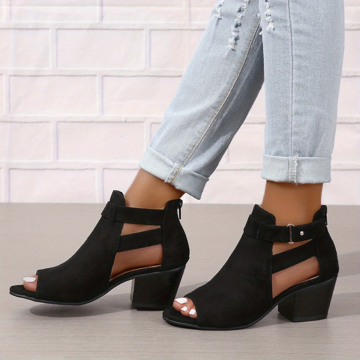 Open Toe Block Heel Sandals for Women – Chic & Comfortable Style - Image 8