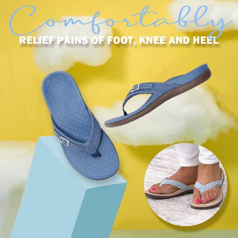 Buckled Thong Strap Flip Flops for Women – Ergonomic Comfort & Support - Image 10