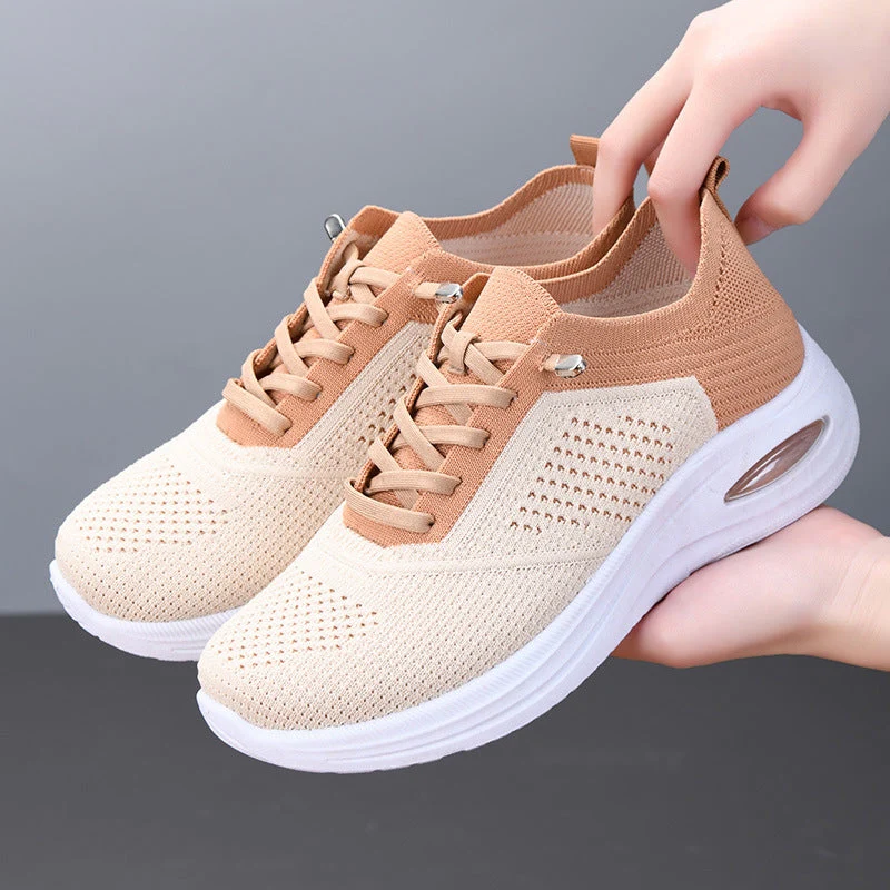 Orthopedic Knit Slip-On Low-Top Sneakers for Women – Supportive Comfort & Style