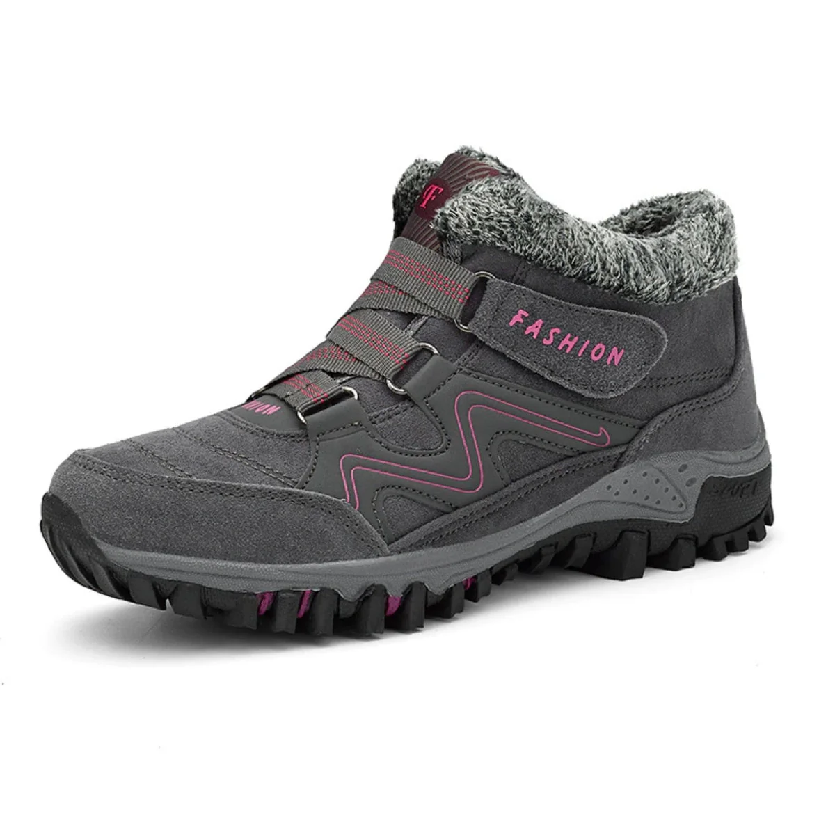 Orthopedic Lug Sole Ankle Boots for Women – Supportive & Cozy Design