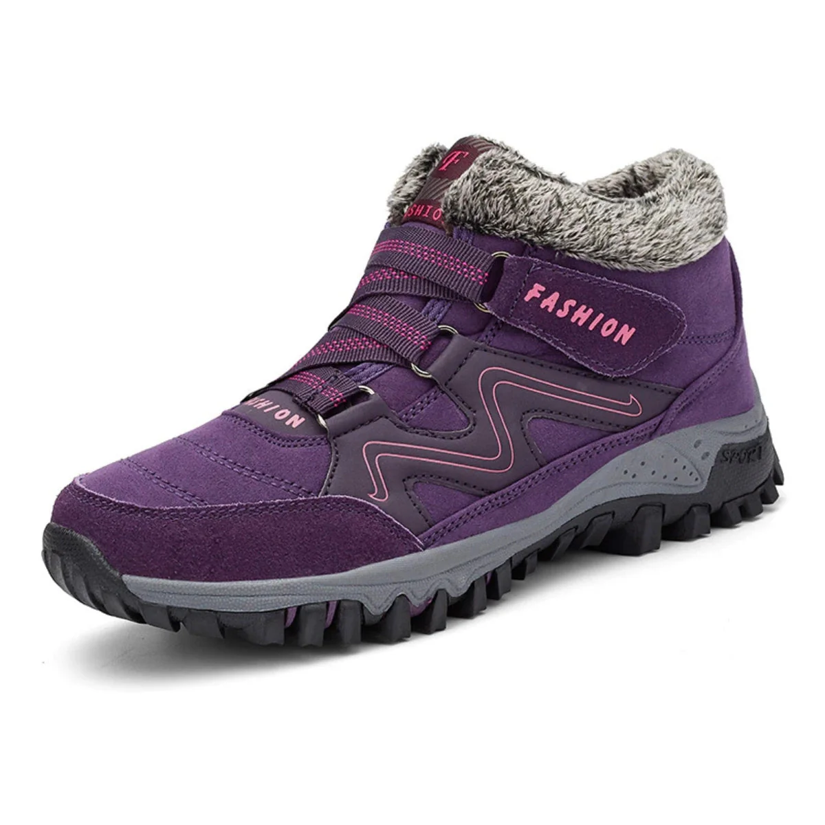 Orthopedic Lug Sole Ankle Boots for Women – Supportive & Cozy Design - Image 3