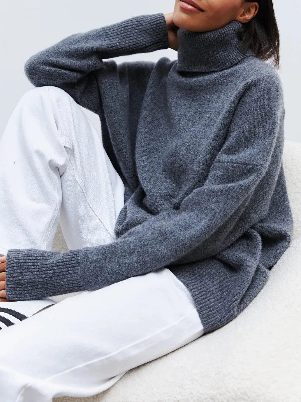 Oversized Hip-Length Turtleneck Sweater for Women – Cozy & Stylish Comfort - Image 2