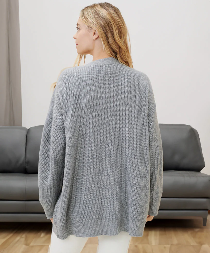 Oversized Ribbed Button Front Cardigan for Women – Cozy Casual Comfort - Image 10