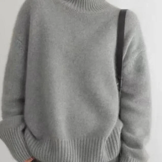 Oversized Ribbed Turtleneck Sweater for Women – Cozy & Stylish Comfort - Image 7