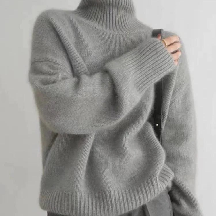 Oversized Ribbed Turtleneck Sweater for Women – Cozy & Stylish Comfort - Image 8