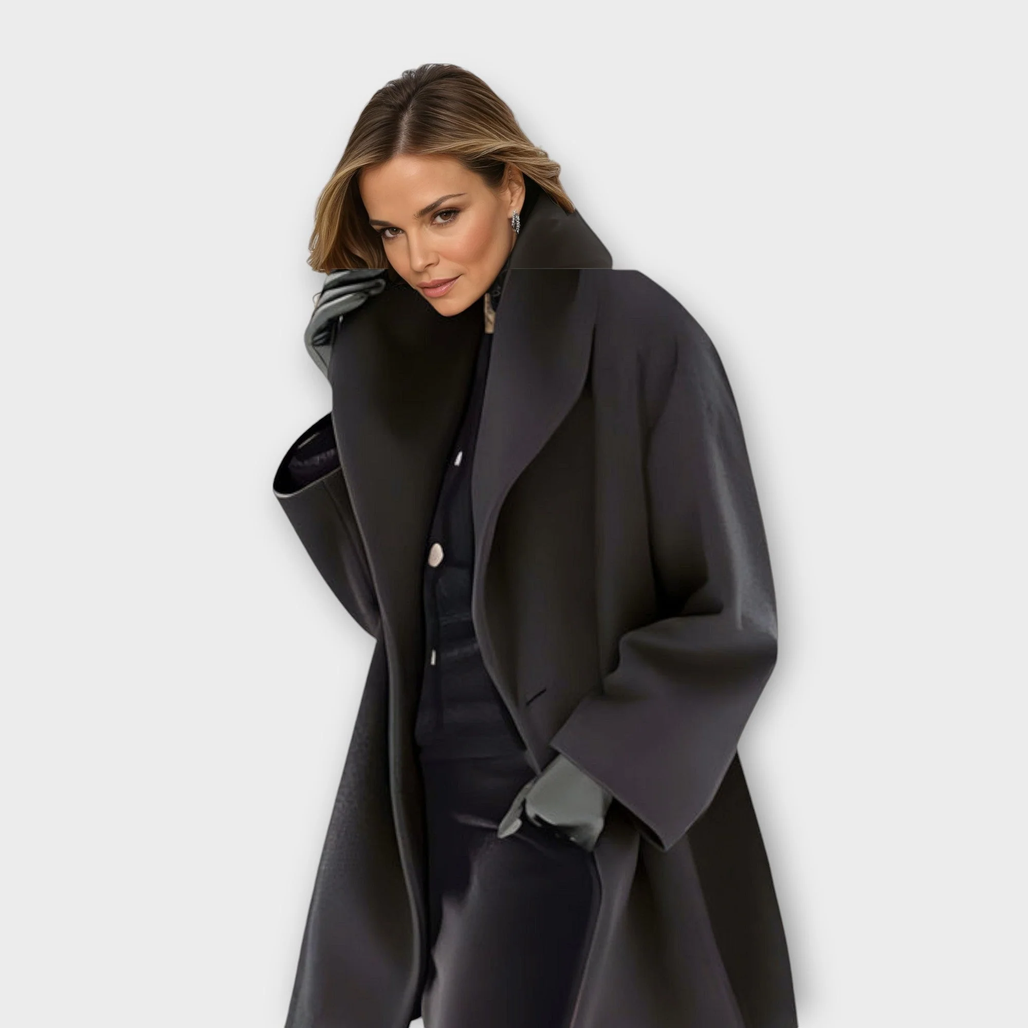 Women’s Hooded Coat – Oversized Thigh-Length Fit – Cozy Statement Style - Image 4