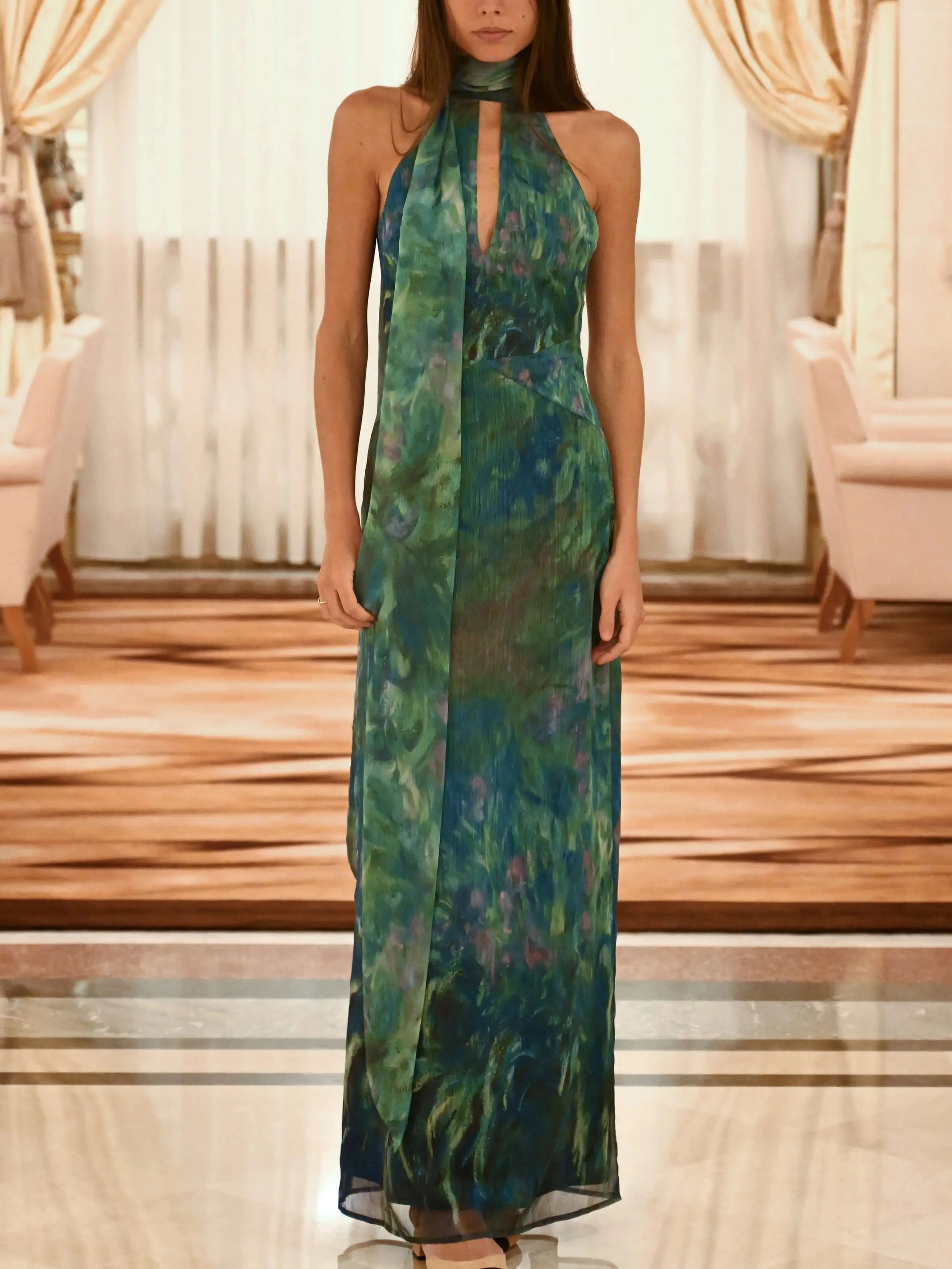Painterly Maxi Dress for Women – Elegant & Alluring - Image 5