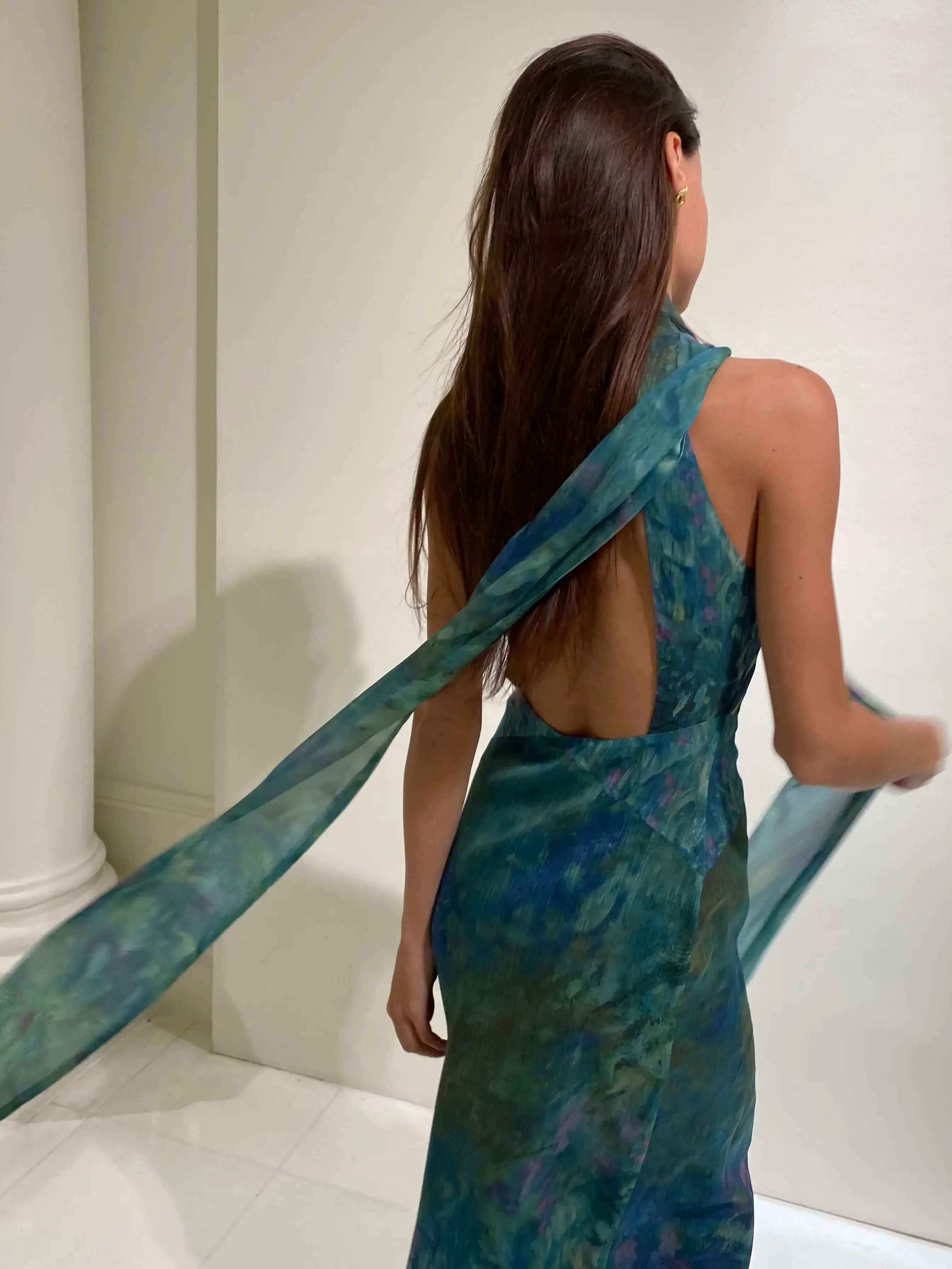Painterly Maxi Dress for Women – Elegant & Alluring - Image 7