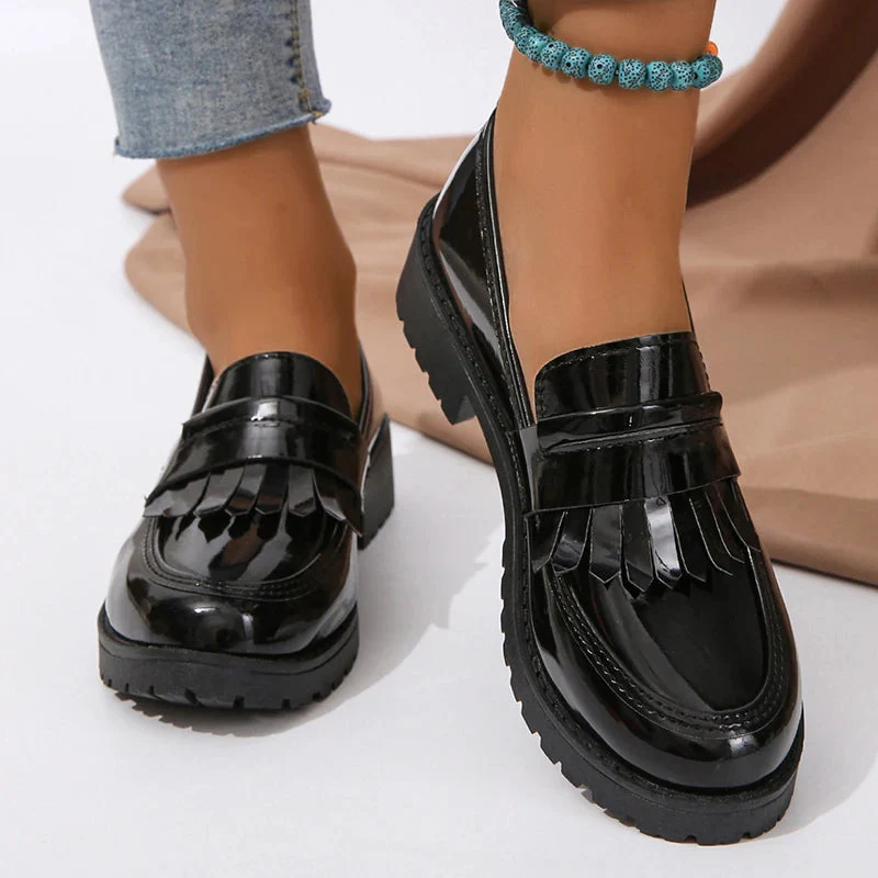Patent Leather Loafers for Women – Chic & Comfortable