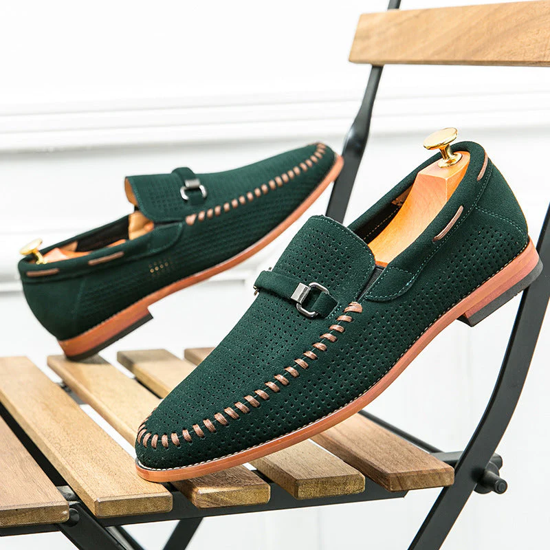 Perforated Buckle Loafers for Men – Stylish Smart Casual Comfort - Image 2