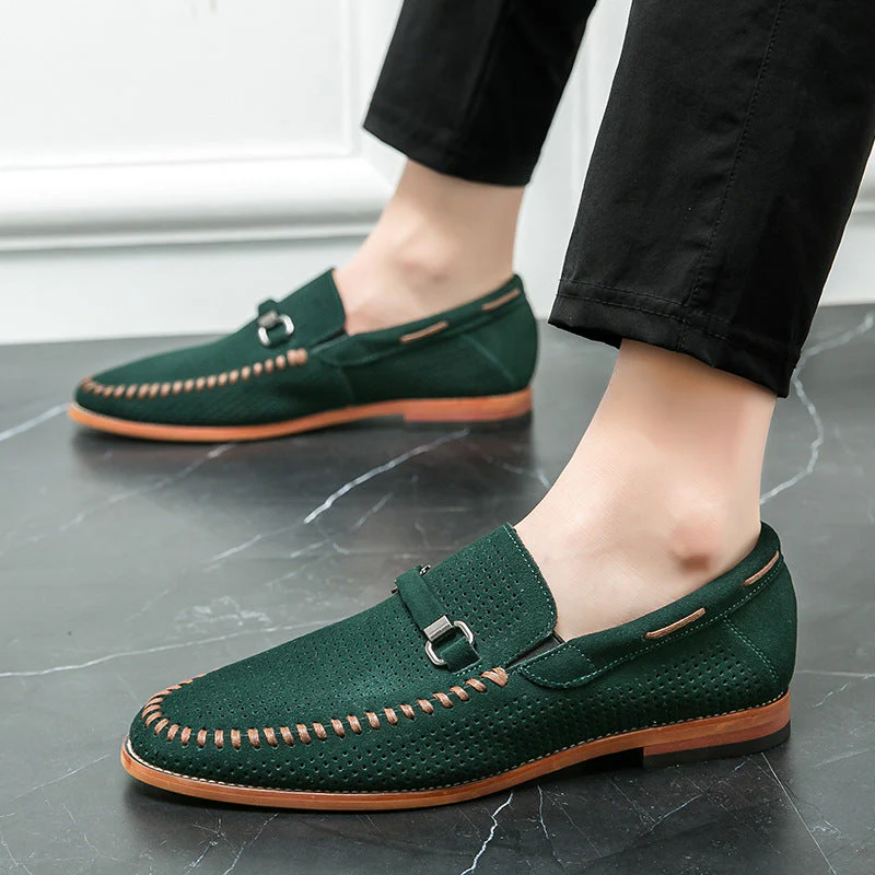Perforated Buckle Loafers for Men – Stylish Smart Casual Comfort - Image 3