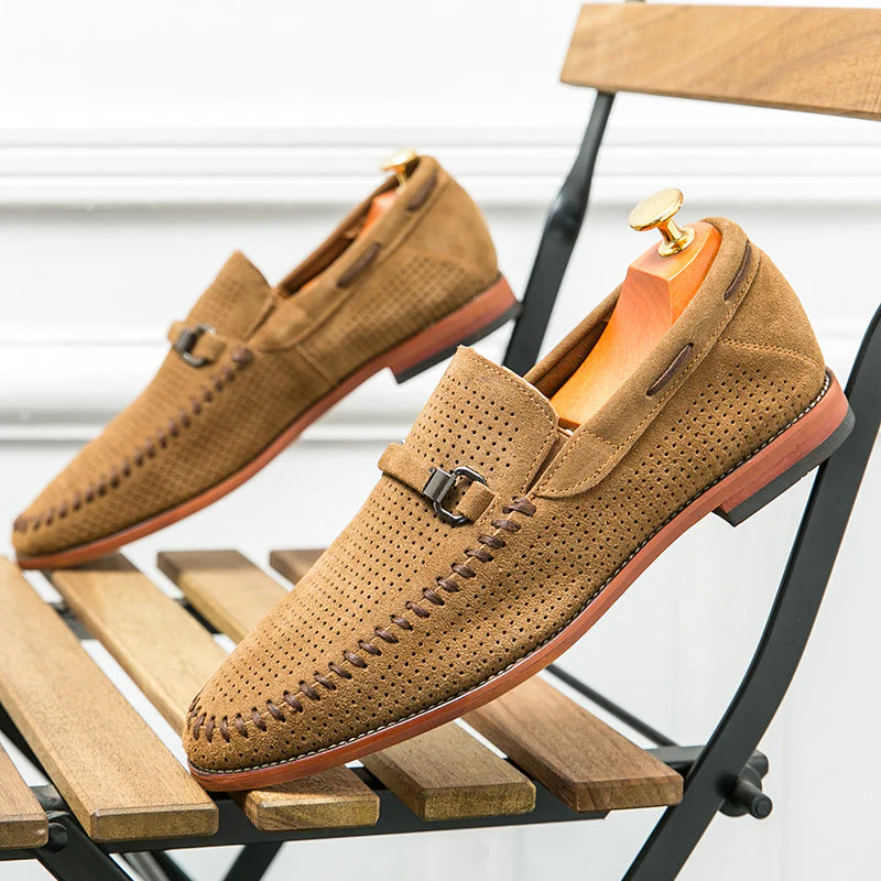 Perforated Buckle Loafers for Men – Stylish Smart Casual Comfort - Image 5