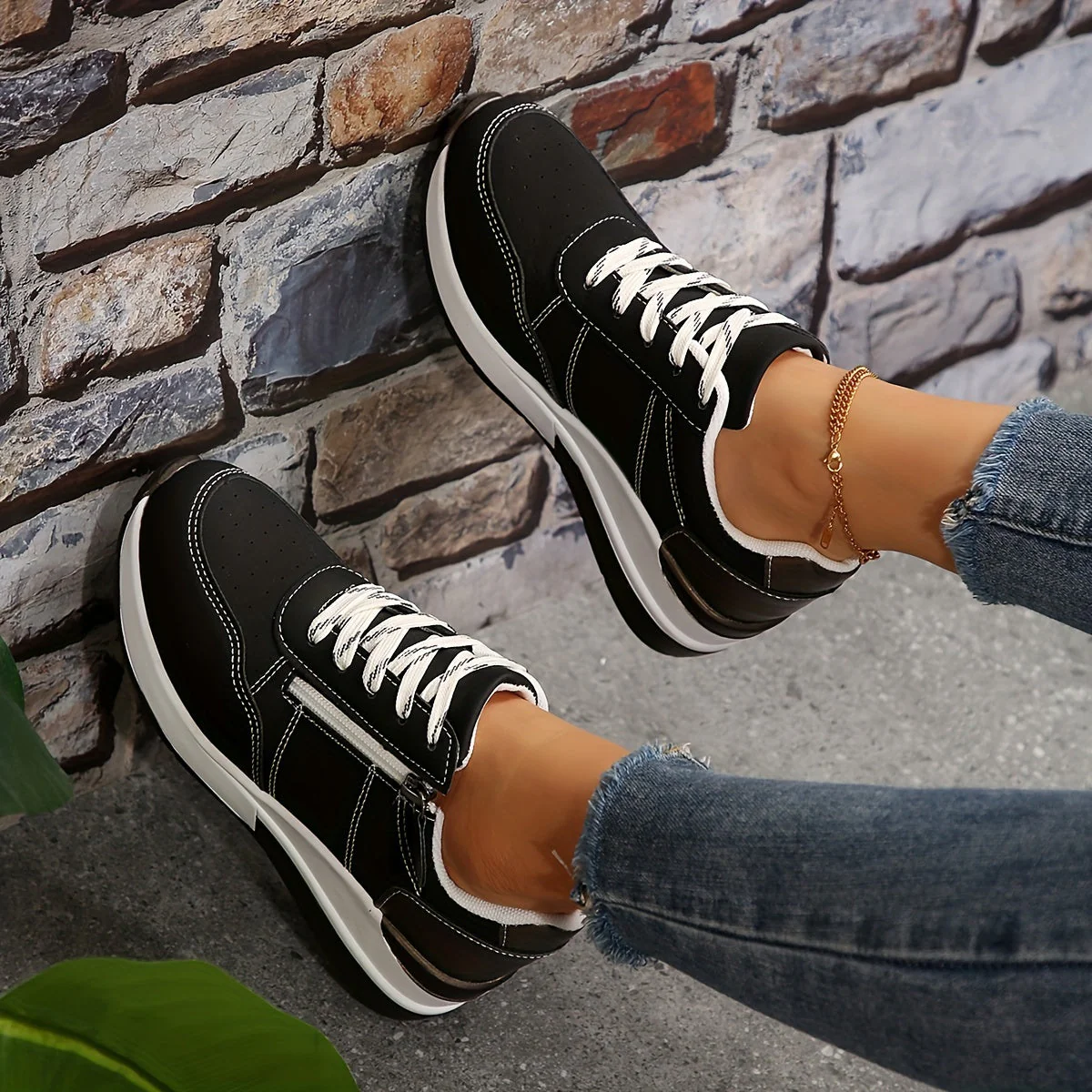 Perforated Low-Top Sneakers for Women – Stylish & Comfortable - Image 2