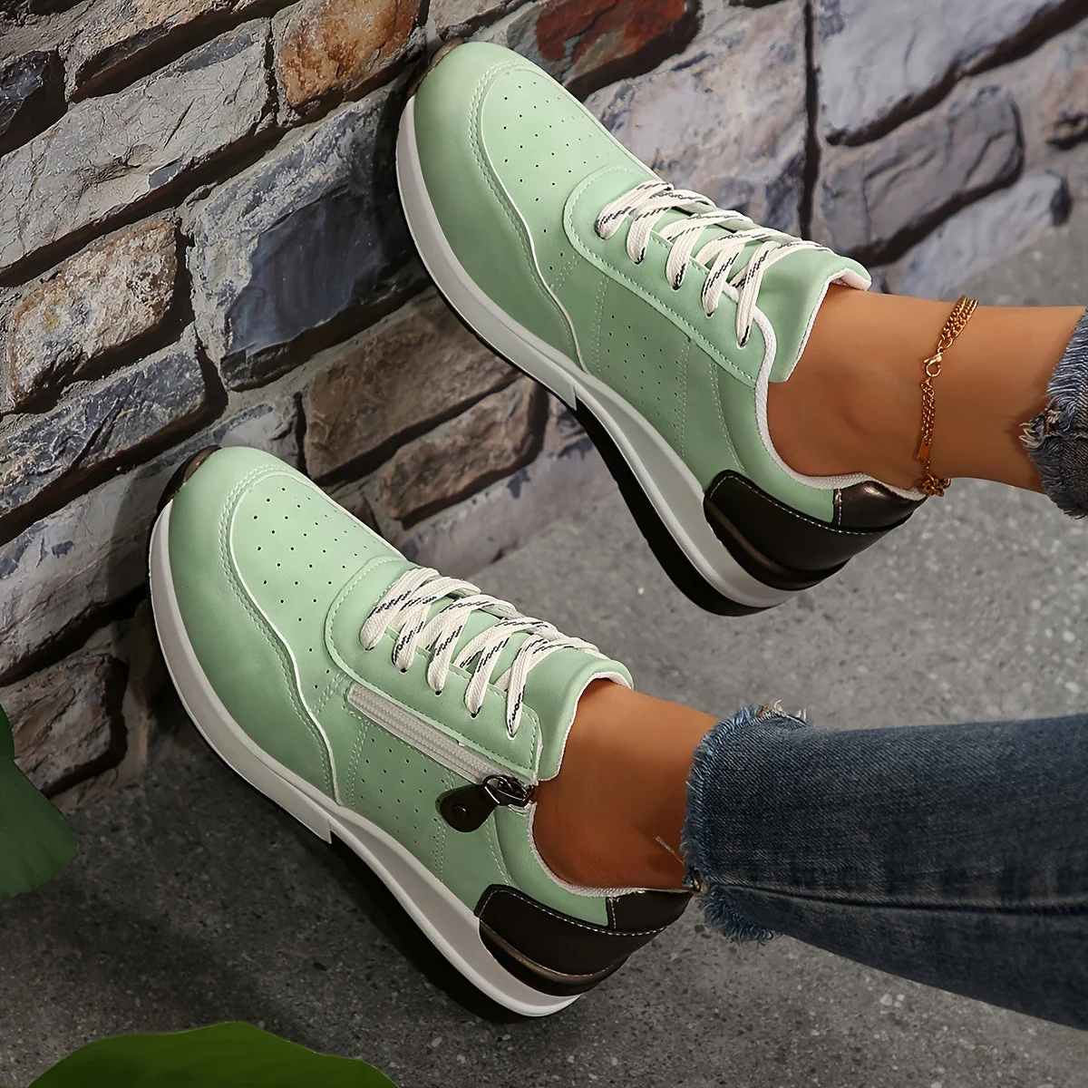 Perforated Low-Top Sneakers for Women – Stylish & Comfortable - Image 9