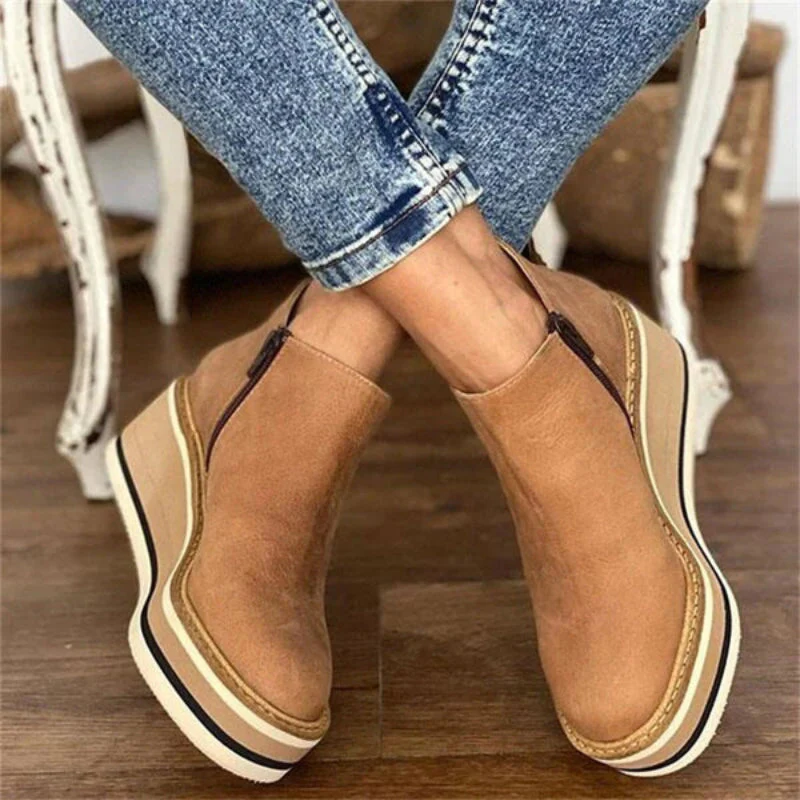 Platform Wedge Ankle Boots for Women – All-Day Comfort & Support - Image 10