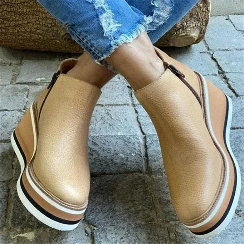 Platform Wedge Ankle Boots for Women – All-Day Comfort & Support - Image 8