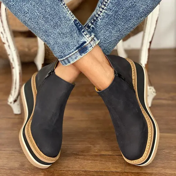 Platform Wedge Ankle Boots for Women – Stylish & Comfortable - Image 2