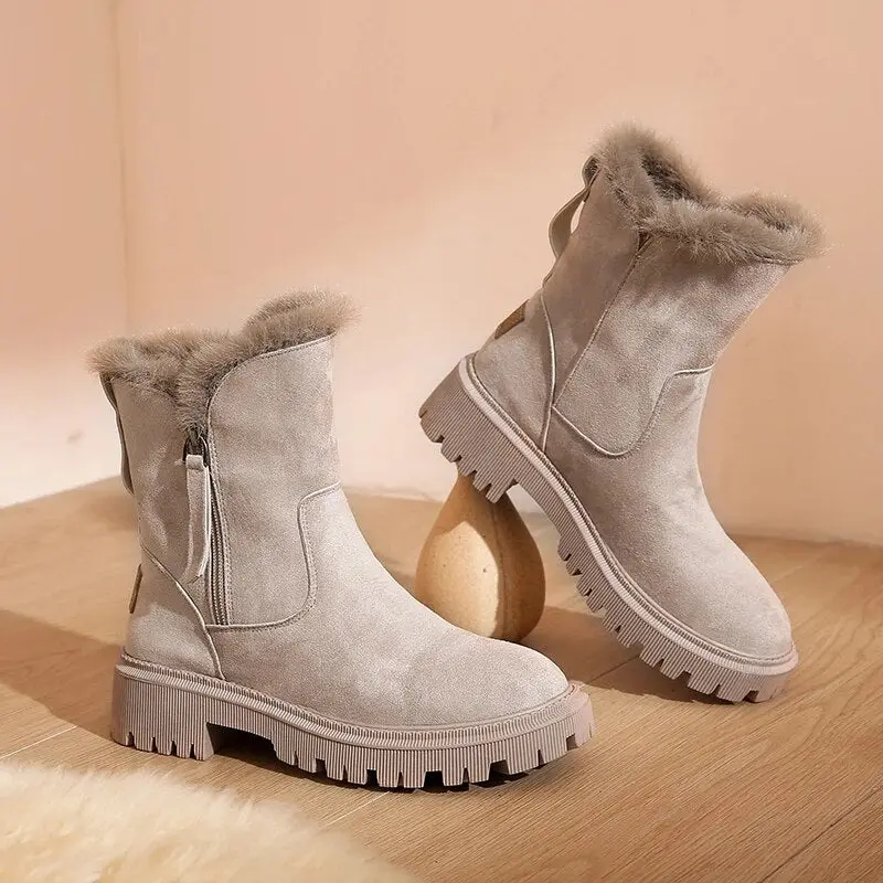 Plush Platform Snow Boots for Women – Stylish & Cozy for Winter