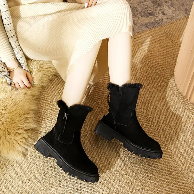 Plush Platform Snow Boots for Women – Stylish & Cozy for Winter - Image 4