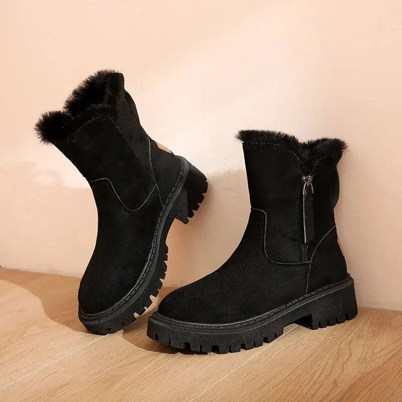 Plush Platform Snow Boots for Women – Stylish & Cozy for Winter - Image 5