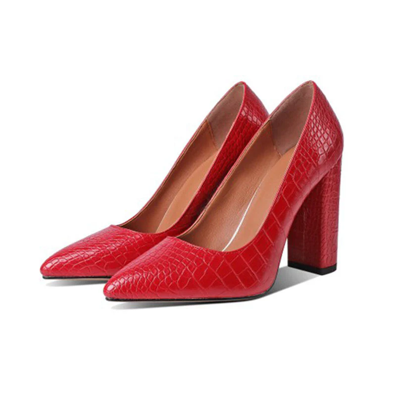 Pointed-Toe Block Heel Pumps for Women – Chic & Elegant Style - Image 2