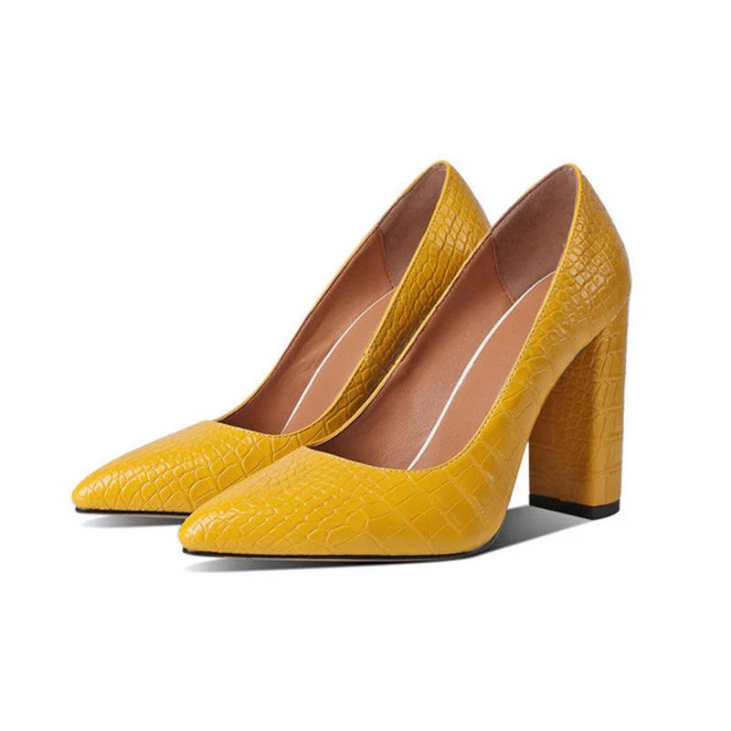 Pointed-Toe Block Heel Pumps for Women – Chic & Elegant Style - Image 3