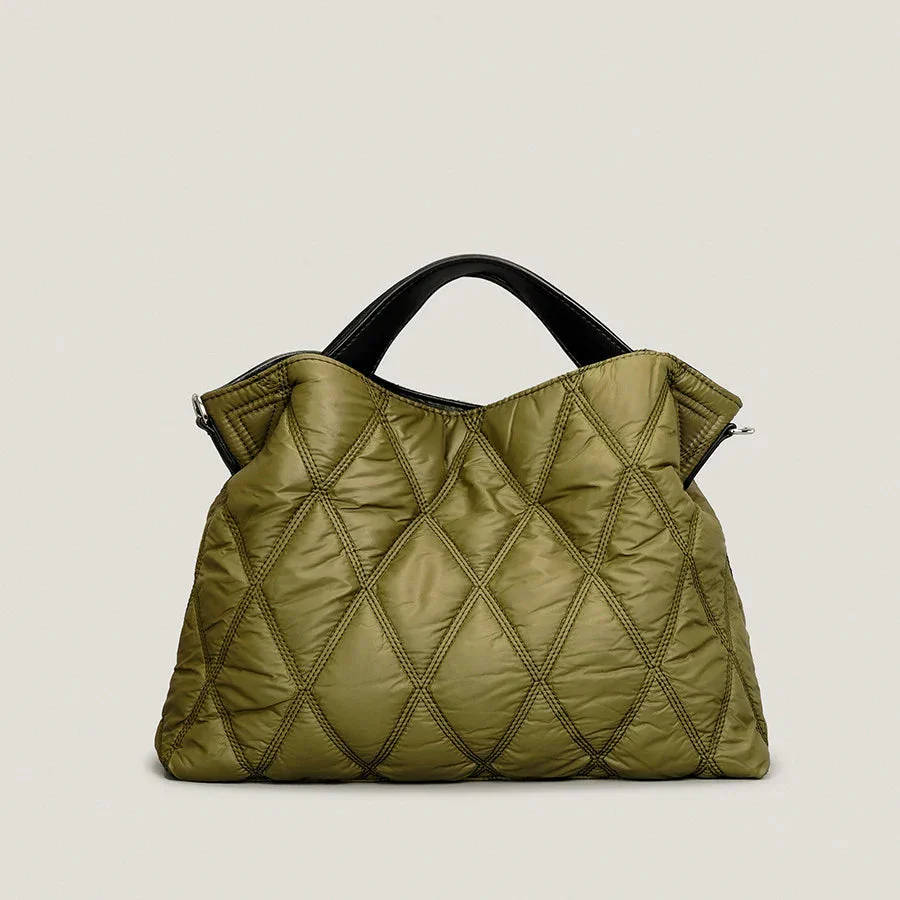 Quilted Slouchy Tote Bag for Women – Stylish & Functional Everyday - Image 3
