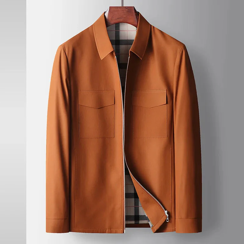 Regular Fit Collared Zip Front Jacket for Men – Casual Style & Practicality - Image 3
