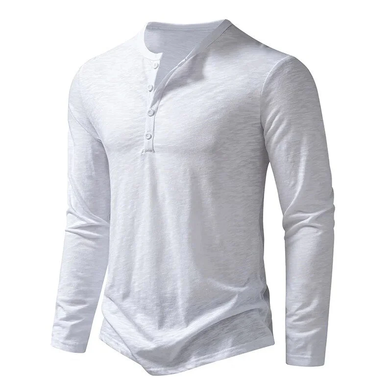 Regular Fit Solid Henley Shirt for Men – Classic Casual Comfort - Image 10