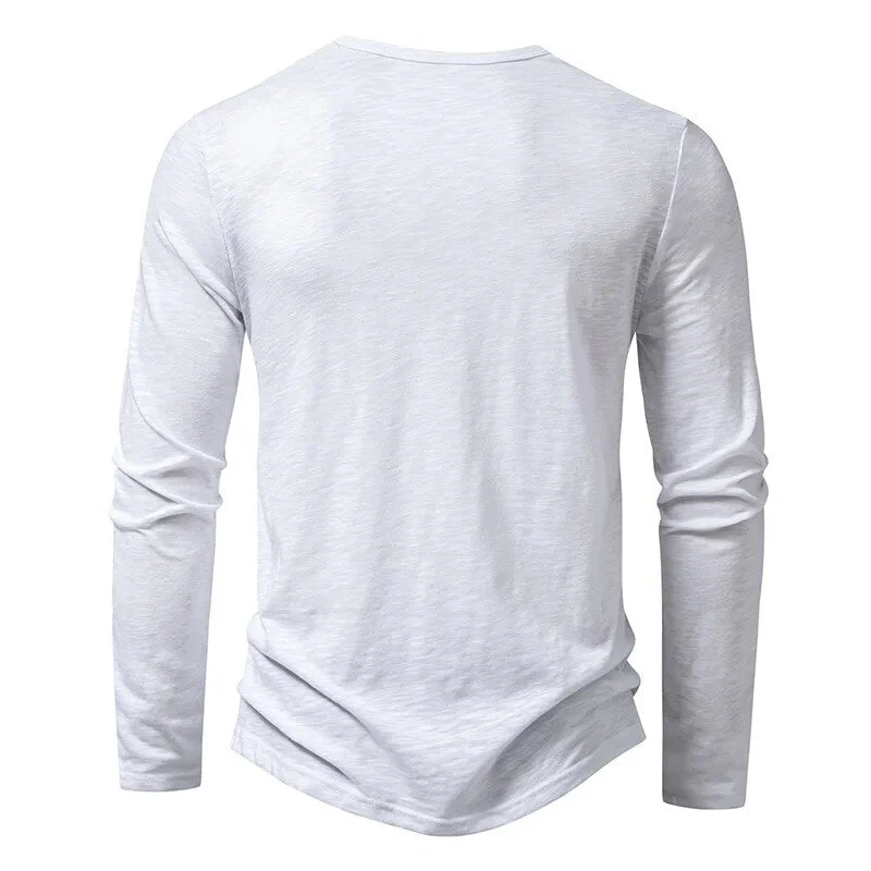 Regular Fit Solid Henley Shirt for Men – Classic Casual Comfort - Image 11
