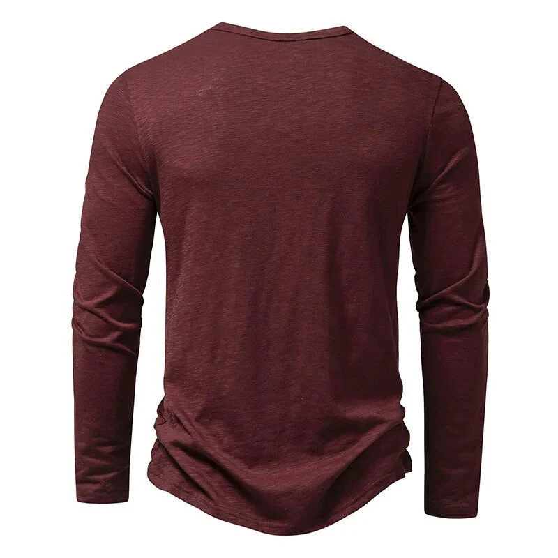 Regular Fit Solid Henley Shirt for Men – Classic Casual Comfort - Image 13