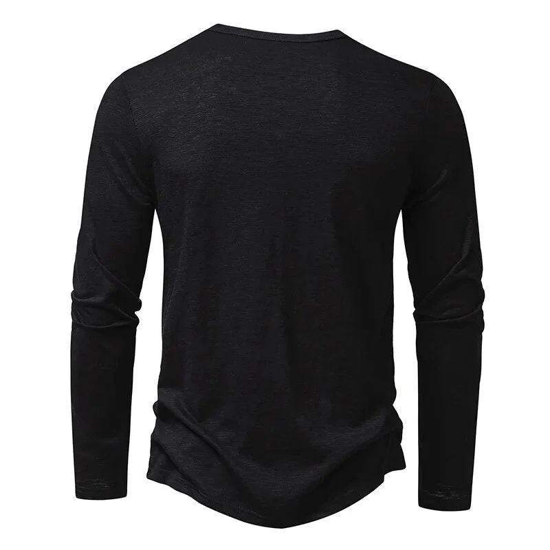 Regular Fit Solid Henley Shirt for Men – Classic Casual Comfort - Image 17