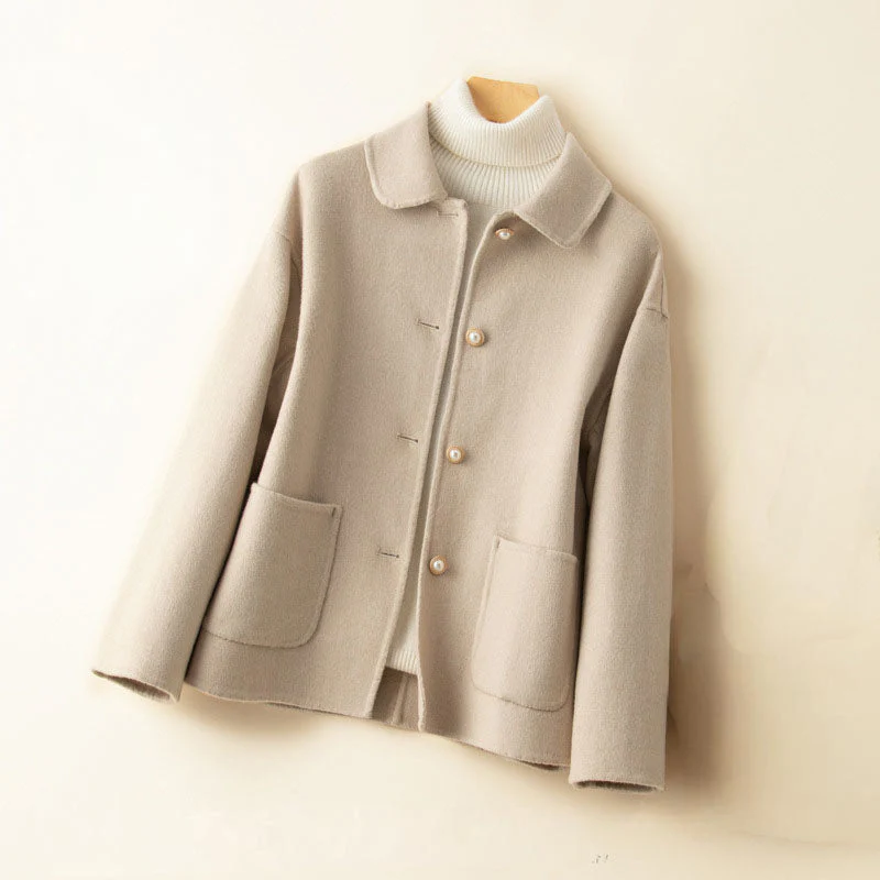 Relaxed Fit Collared Jacket for Women – Stylish & Cozy Design - Image 2