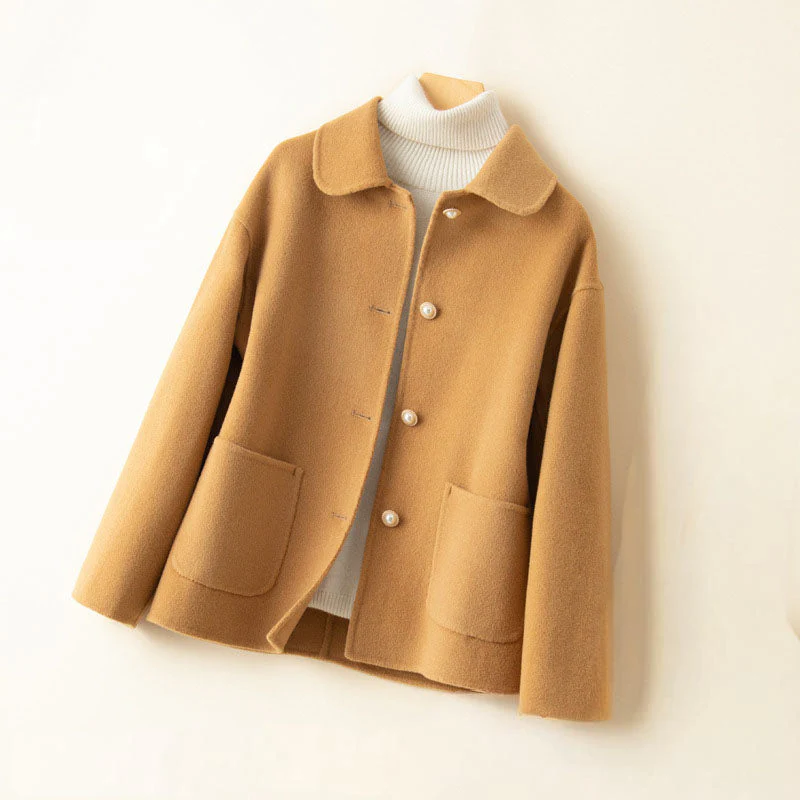 Relaxed Fit Collared Jacket for Women – Stylish & Cozy Design - Image 3