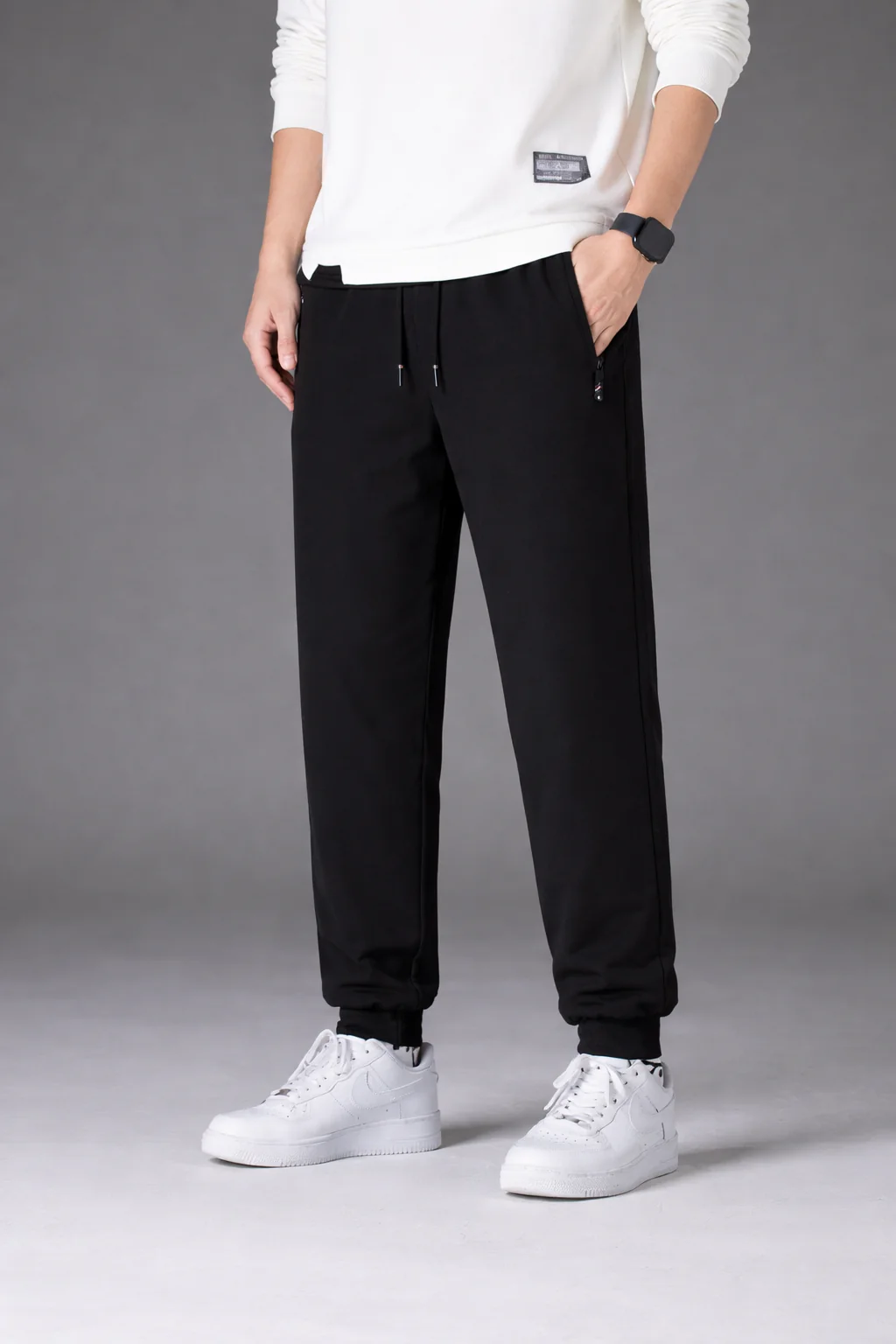 Men’s Thermal Fleece-Lined Joggers – Windproof – Drawstring Waist – Ankle Cuff Design - Image 2
