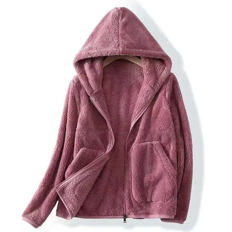 Relaxed Fit Zip-Up Hoodie for Women – Cozy & Functional Comfort - Image 4