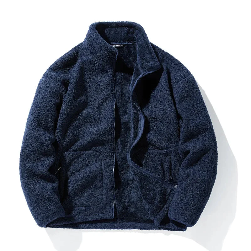 Relaxed Fit Full Zip Hip-Length Jacket for Men – Cozy & Functional - Image 2