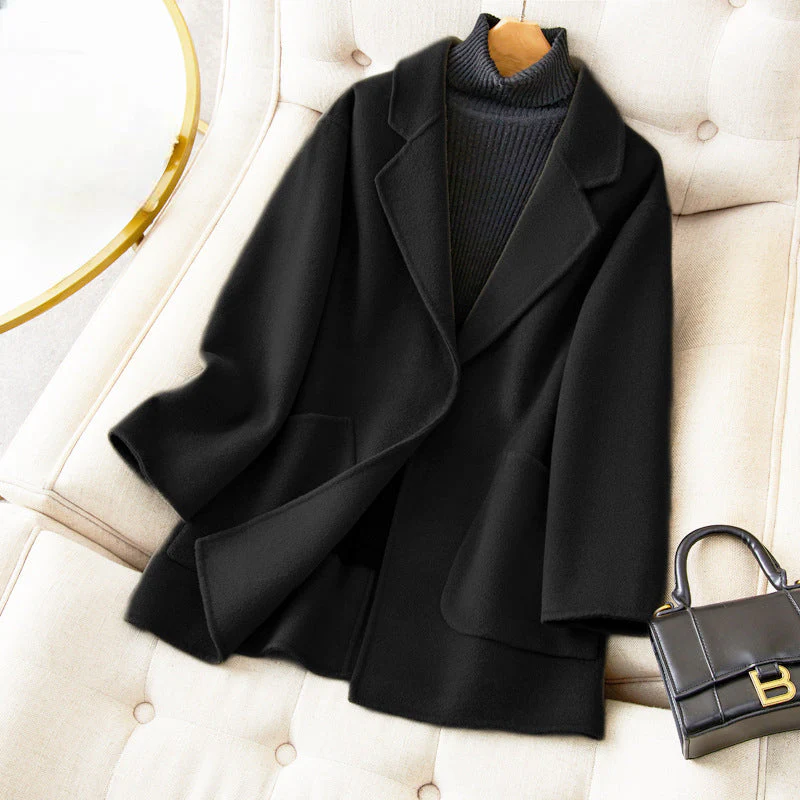 Relaxed Fit Mid-Thigh Coat for Women – Cozy Casual Comfort - Image 5