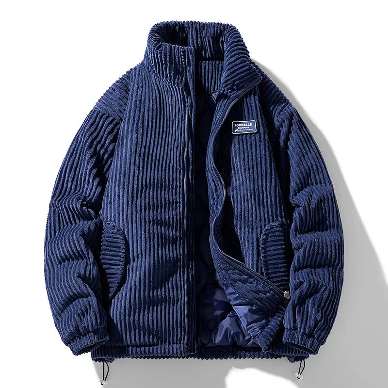 Relaxed Fit Stand Collar Bomber Jacket for Men – Casual Comfort & Style - Image 7