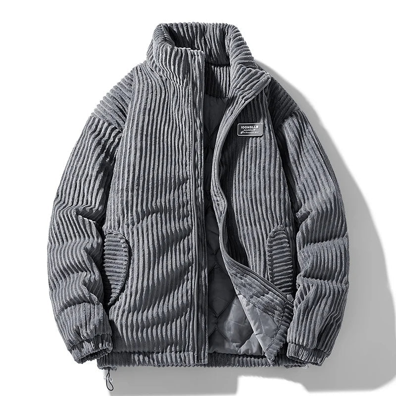 Relaxed Fit Stand Collar Bomber Jacket for Men – Casual Comfort & Style - Image 9