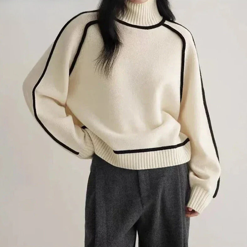 Relaxed Fit Turtleneck Sweater for Women – Cozy & Stylish Comfort - Image 6