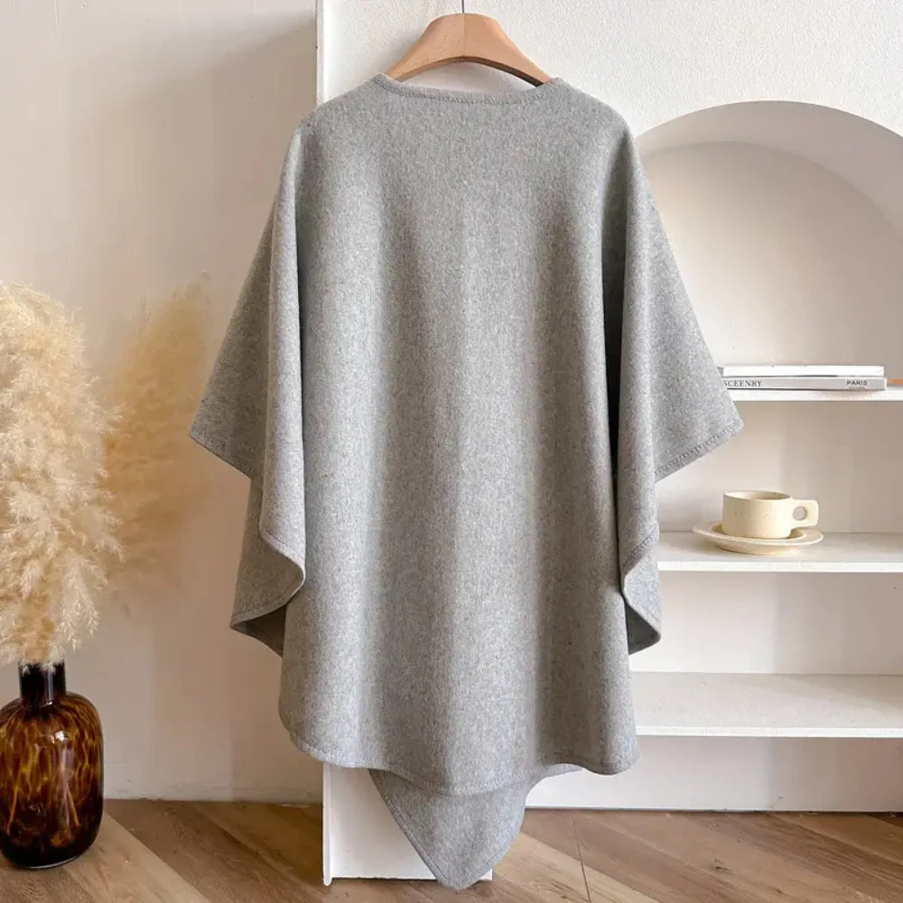Relaxed Fit Wrap Poncho for Women – Cozy Stylish Comfort - Image 9