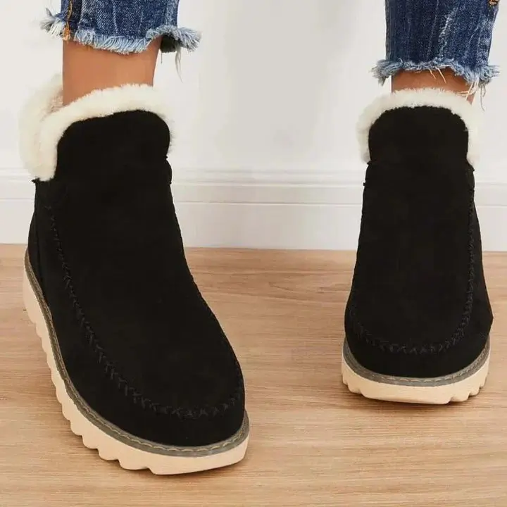 Retro Thick-Soled Snow Boots for Women – Cozy & Stylish Comfort - Image 2