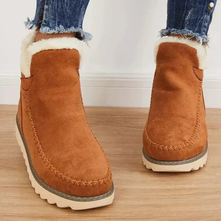 Retro Thick-Soled Snow Boots for Women – Cozy & Stylish Comfort - Image 3