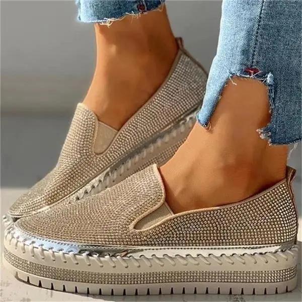 Rhinestone Slip-On Loafers for Women – Stylish & Comfortable - Image 2
